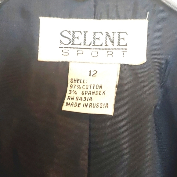 Selene Sport 97% Cotton Fully lined Black Blazer Jacket - Size 12 - Picture 2 of 6